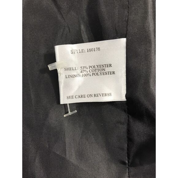 Kristen Blake Satin Jacket Double Breasted Peacoat with Belt Size Small Black - Picture 11 of 11